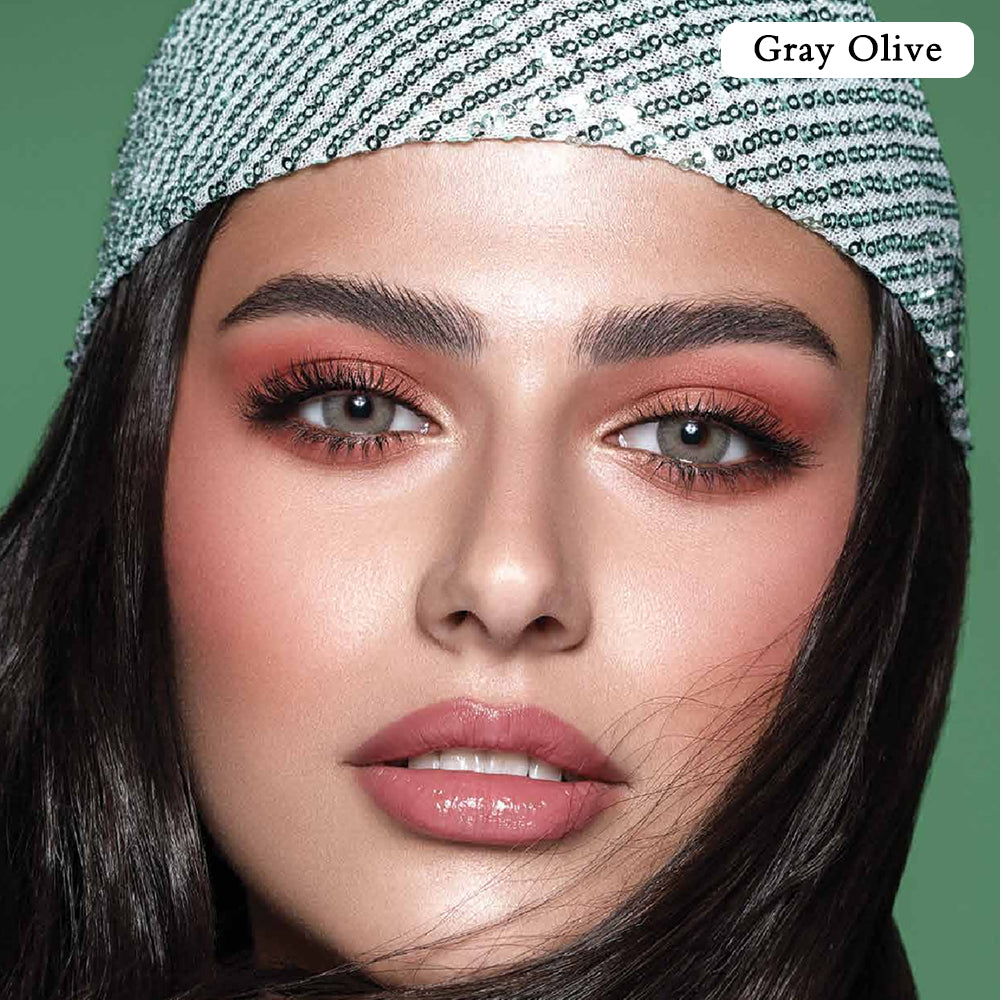 BELLA ELITE COLORED LENSES - Gray Olive