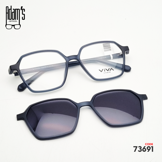 Viva RX8084 Hexagonal Clip-On Eyeglasses