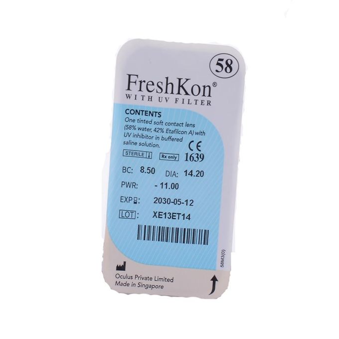 FreshKon Monthly Clear Contact Lenses