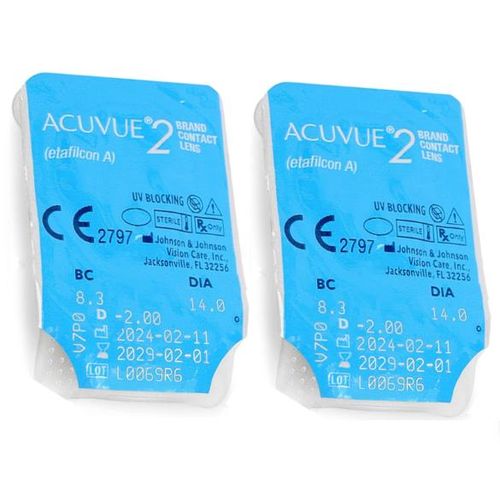 Johnson Acuvue 2 Daily Clear Contact Lenses