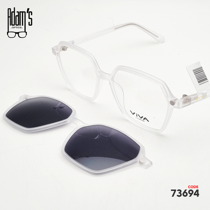 Viva RX8084 Hexagonal Clip-On Eyeglasses