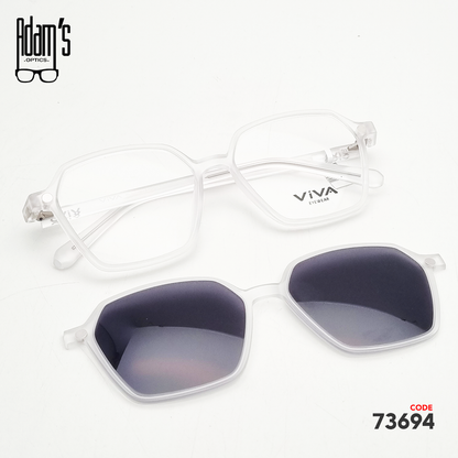 Viva RX8084 Hexagonal Clip-On Eyeglasses