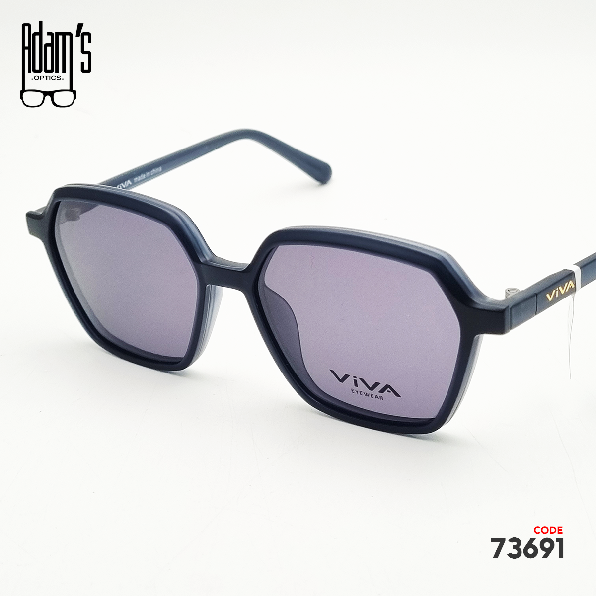 Viva RX8084 Hexagonal Clip-On Eyeglasses
