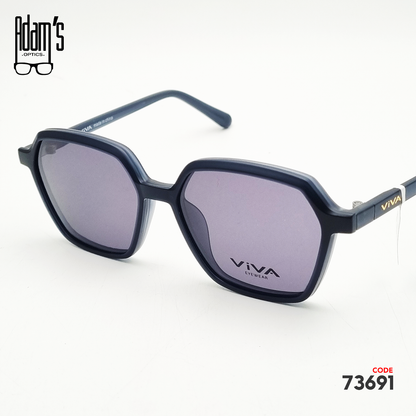 Viva RX8084 Hexagonal Clip-On Eyeglasses