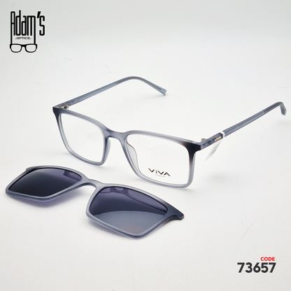 Viva RX8085 Square Clip-On Eyeglasses