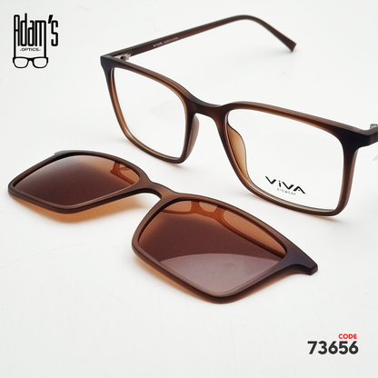 Viva RX8085 Square Clip-On Eyeglasses