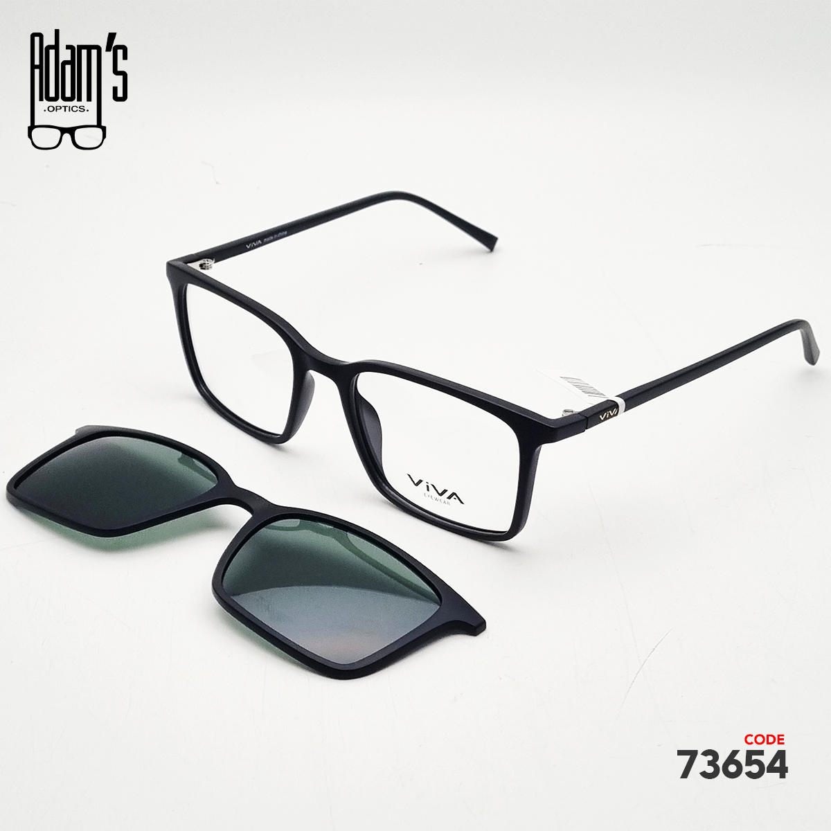 Viva RX8085 Square Clip-On Eyeglasses