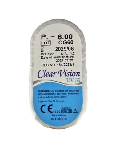 Clear Vision Monthly Clear Contact Lenses