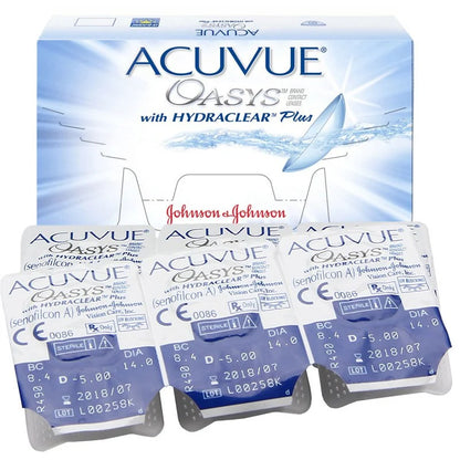 Johnson Acuvue Oasys Monthly Clear Contact Lenses (Box)