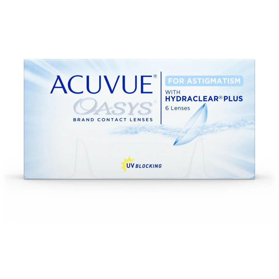 Johnson Acuvue Oasys Toric Yearly Clear Contact Lenses (Box)