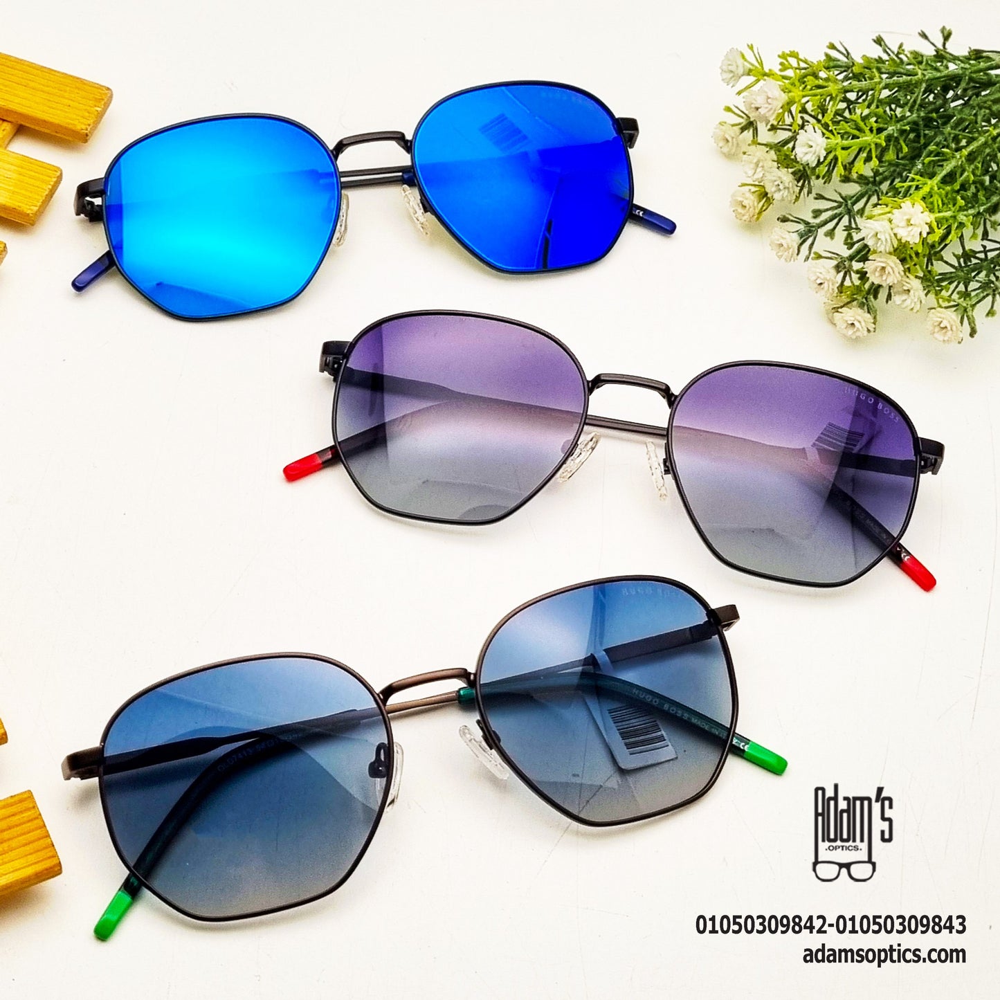 Hugo Boss OLD7413 Hexagonal Sunglasses